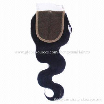 Brazilian virgin hair human hair silk closure, body wave